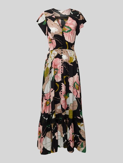 Apricot Maxikleid mit floralem Allover-Print Black 2