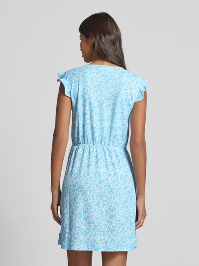 Tom Tailor Denim Tailliertes Minikleid mit Allover-Muster Hellblau 5