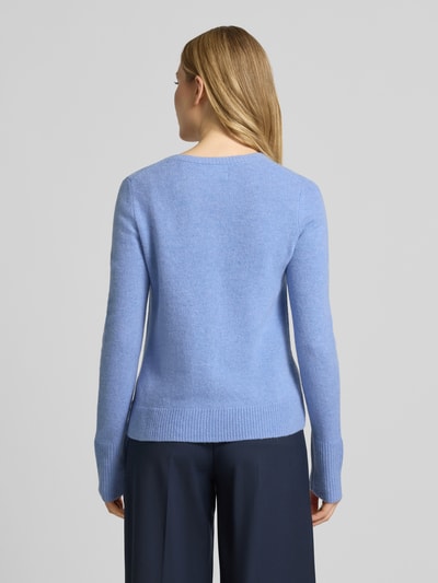 Christian Berg Woman Kardigan z okrągłym dekoltem i zapięciem na guziki Jeansowy niebieski 5