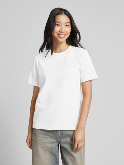 Jake*s Casual T-Shirt mit Rundhalsausschnitt Weiss 4