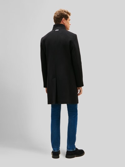 Tommy Hilfiger Regular Fit Mantel aus Woll-Mix Black 4