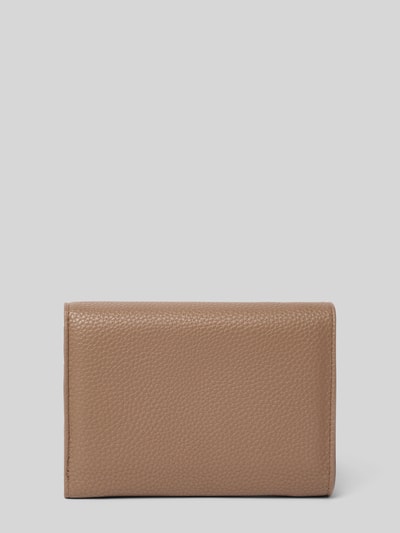 VALENTINO BAGS Portfel z aplikacją z logo model ‘BRIXTON’ Szarobrązowy 2