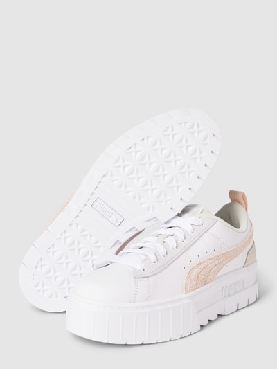 Puma Sneakers van leer met contrastgarnering, model 'Mayze' Offwhite - 3