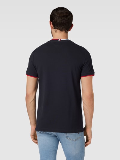 Tommy Hilfiger T-shirt met labelstitching Marineblauw - 5