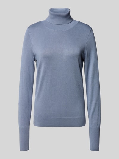 Jake*s Collection Regular Fit Rollkragenpullover in Strick-Optik Rauchblau 2