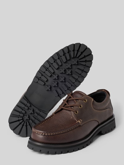 Selected Bootsschuhe aus Rindsnappa mit Profilsohle Dunkelbraun 4