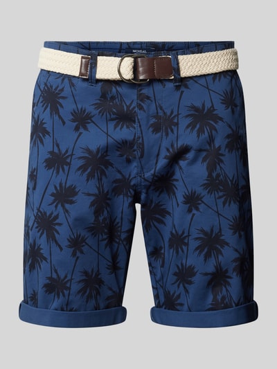 MCNEAL Slim fit bermuda met riem, model 'LUCA' Oceaanblauw - 2