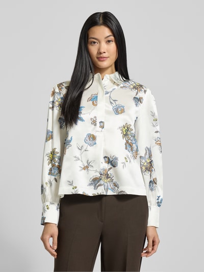 Herzensangelegenheit Overhemdblouse van puur zijde, model 'Marina' Wit - 4