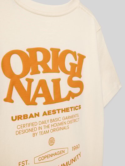 Jack & Jones T-Shirt mit Label-Stitching Modell 'TAVIRA' Ecru 2