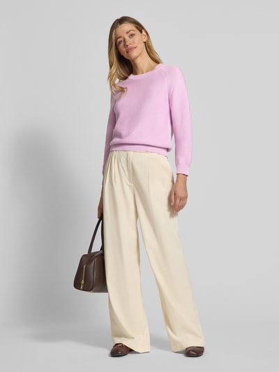 BOSS Boxy Fit Strickpullover aus reiner Baumwolle Modell 'FOVILA' Pink 1