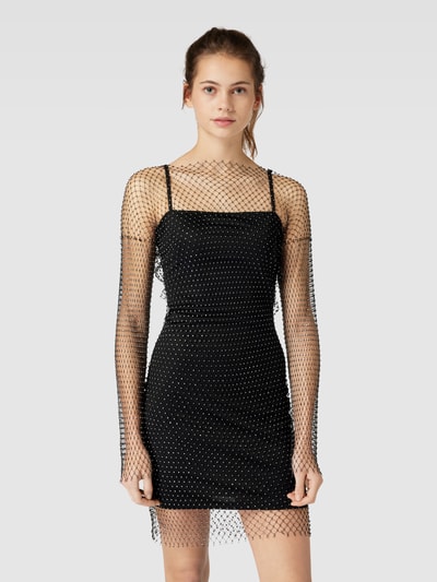 Gina Tricot Knielanges Kleid mit Spaghettiträgern Black 4