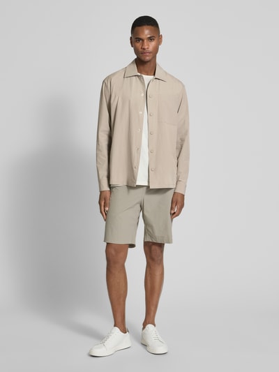 JAKE*S STUDIO MEN Regular Fit Hemdjacke mit Brusttasche Khaki 1