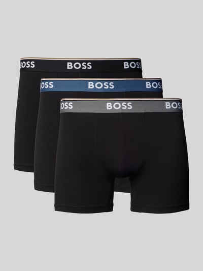 BOSS Boxershorts mit elastischem Logo-Bund im 3er-Pack Black 1