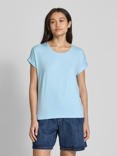 Only Comfort Fit T-Shirt aus Viskose-Mix Modell 'MOSTER' Hellblau 4