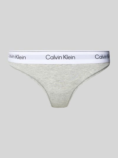 Calvin Klein Underwear String mit elastischem Logo-Bund Hellgrau 1