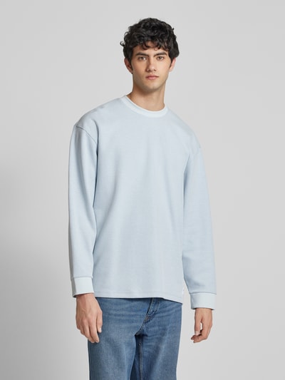 Hugo Blue Gebreide pullover met opstaande kraag Lichtblauw - 4