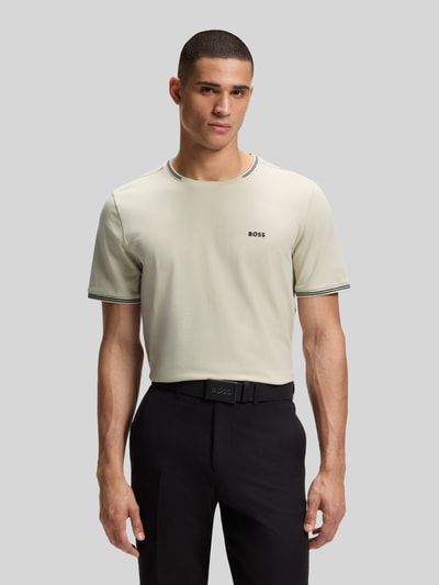 BOSS Green t-shirt o kroju regular fit z mieszanka bawełny model 'TAUL                                                                                                                                                                                                                                                                                        ' Beżowy 4
