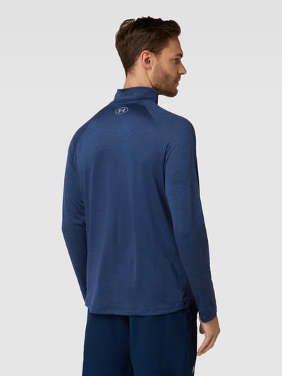 Under Armour Shirt met lange mouwen en schipperskraag, model 'Tech 2.0' Donkerblauw gemêleerd - 5