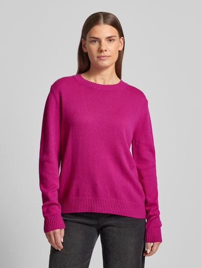 MAERZ Muenchen Gebreide pullover met ribboorden Fuchsia - 4