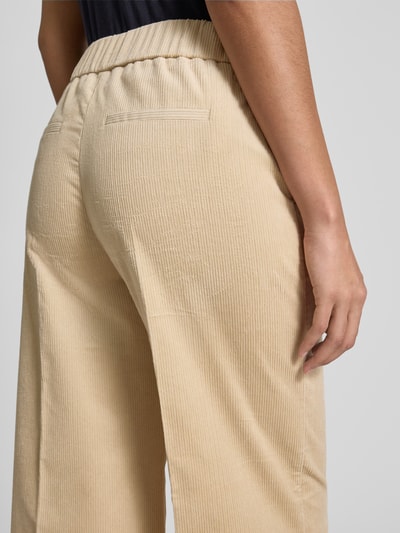 OPUS PANTS Stoffen broek met elastische band, model 'Mucia' Beige - 3