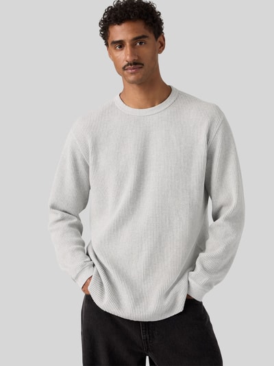 Levi's® Relaxed Fit Langarmshirt aus reiner Baumwolle Hellgrau Melange 1