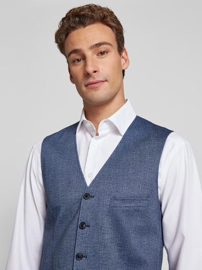 CG - Club of Gents Gilet met strookzak, model 'Mosley' Blauw - 3