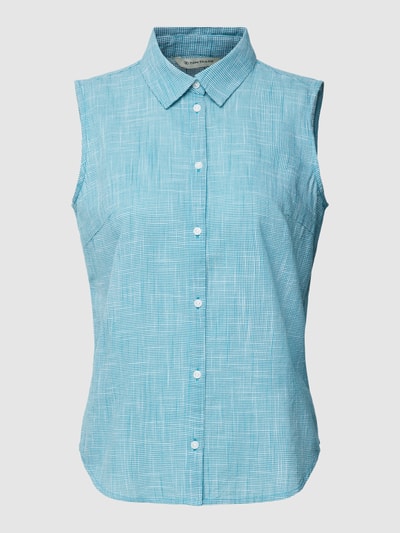 Tom Tailor Blousetop met pied-de-poule-motief Petrol - 2