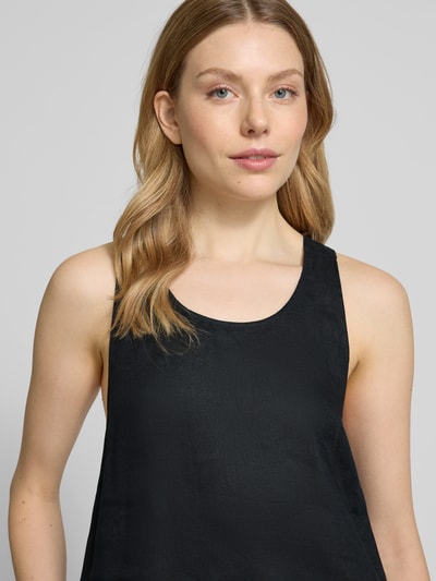 MM Sukienka lniana z wpuszczanymi kieszeniami model ‘DOUGLAS’ Czarny 3