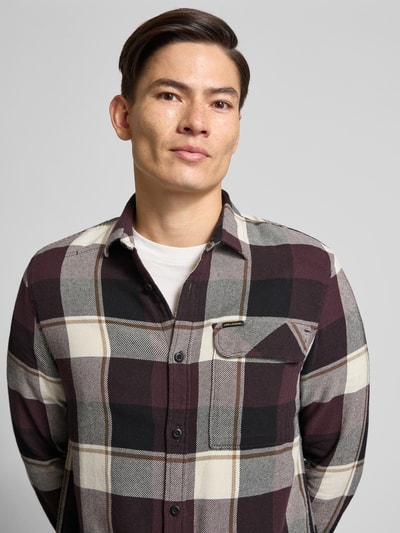 PME Legend Freizeithemd mit Knopfleiste Dunkelrot 3