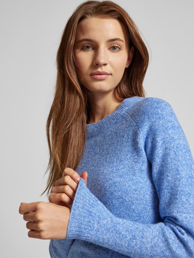 Vero Moda Langärmeliger Strickpullover Modell 'DOFFY' Blau Melange 3