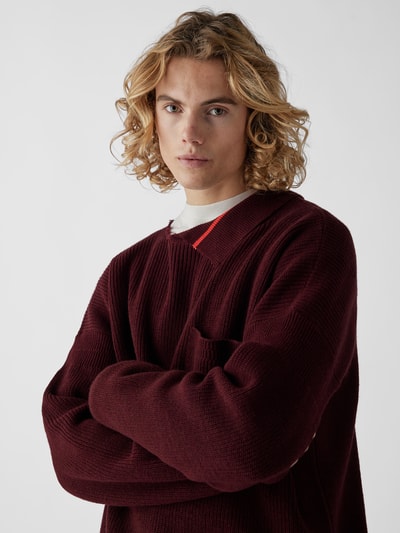 Marni Pullover im Destroyed-Look Bordeaux 6