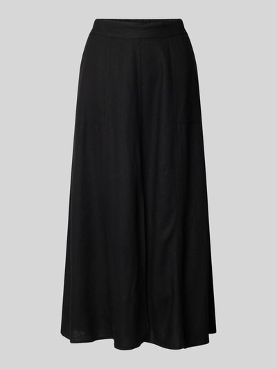 FREE/QUENT Spódnica lniana z wpuszczanymi kieszeniami model ‘Lava’ Czarny 2