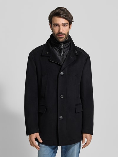 JOOP! COLLECTION Kurtka wełniana ze stójką i kieszeniami z patką model ‘Gary’ Czarny 4