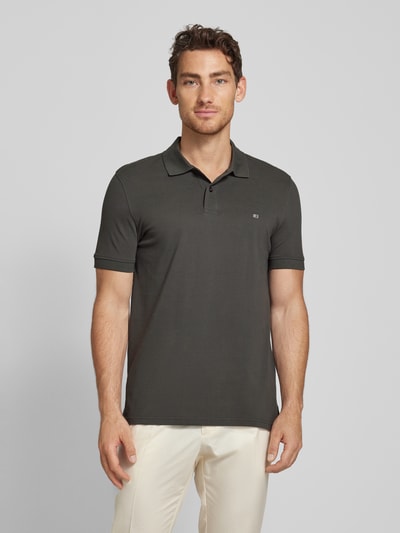 Christian Berg Men Poloshirt met labeldetail Antraciet - 4