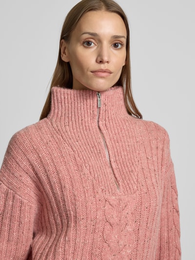 OPUS Strickpullover mit Stehkragen Modell 'Popfy' Rose 3