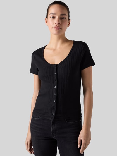 Levi's® Slim fit t-shirt van katoenmix Zwart - 1