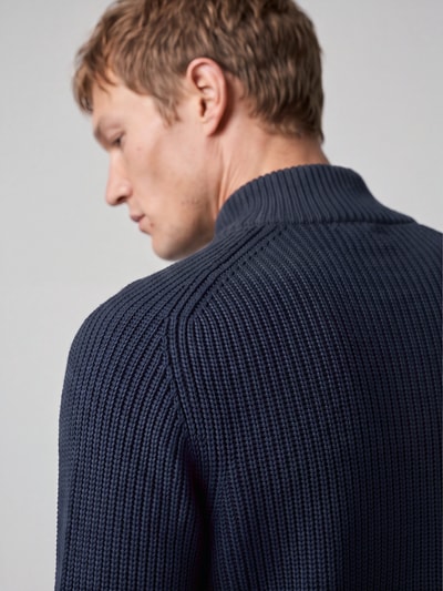 s.Oliver RED LABEL Gebreid vest met ritssluiting Marineblauw - 3