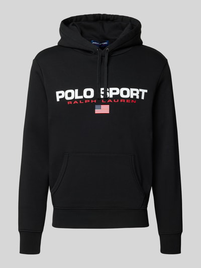 Polo Ralph Lauren Hoodie met labelprint en capuchon Zwart - 2