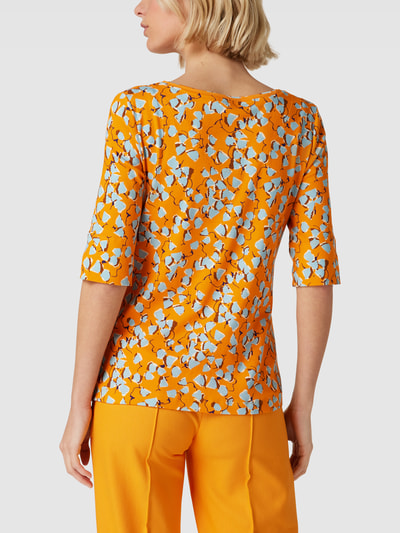 Marc Cain T-Shirt mit Allover-Muster Orange 5