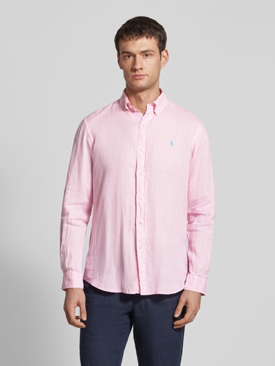 Polo Ralph Lauren Freizeithemd mit Label-Stitching Rosa 4