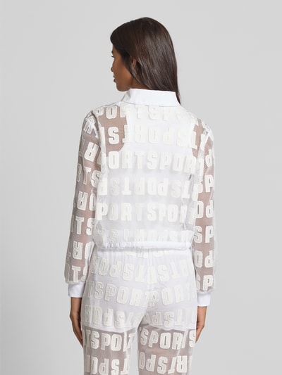 Marc Cain Semitransparenter Blouson mit Druckknopfverschluss Weiss 5