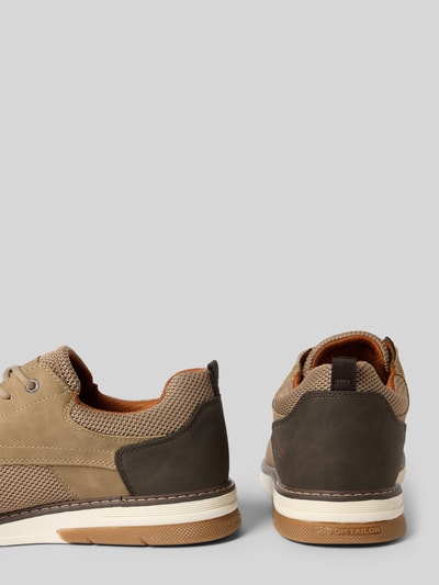 Tom Tailor Sneakersy low top z detalami w optyce skóry model 'DYLAN' Piaskowy 2