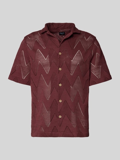 Strellson Relaxed fit vrijetijdshemd met katoenanteel model 'Clint' Bordeaux - 2