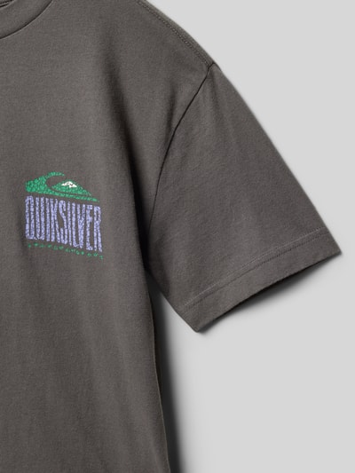 Quiksilver T-shirt z nadrukiem z logo Grafitowy 2
