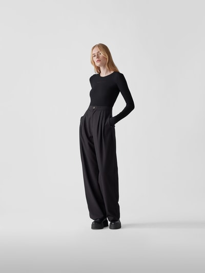 MM6 Maison Margiela Body mit Label-Print Schwarz 1