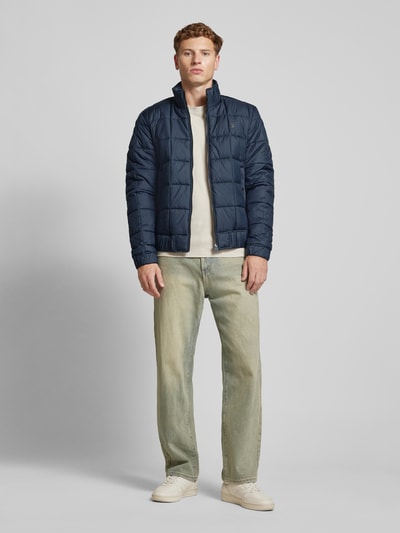 G-Star Raw Gewatteerd jack met labelapplicatie, model 'Meefic' Marineblauw - 1