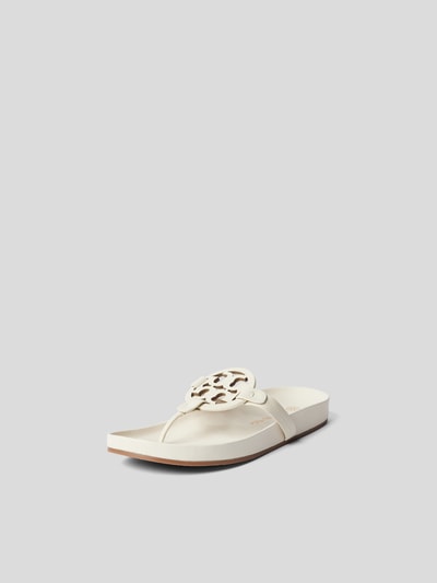 Tory Burch Zehentrenner mit Brand-Detail Offwhite 2