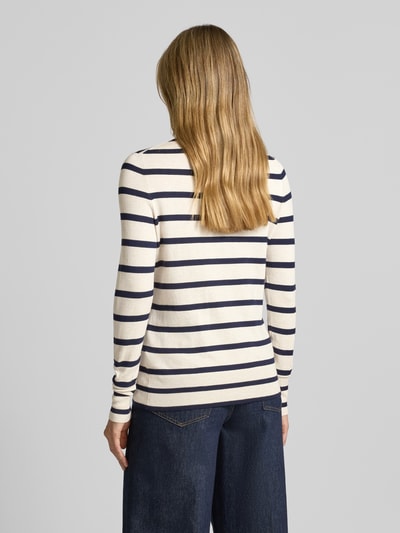 Christian Berg Woman Gebreide pullover met geribde col Ecru gemêleerd - 5