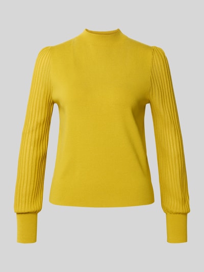 Zero Strickpullover aus Viskose-Mix mit Ballonärmeln GELB 2