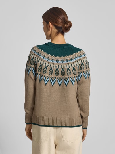 Dale of Norway Sweter z wełny z norweskim wzorem model ‘SULA’ Camel 5